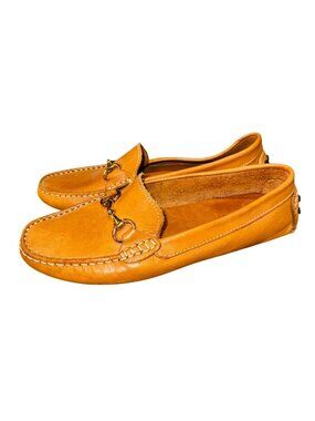 Mercanti Fiorentini Tan Leather Horsebit Loafers Womens 9 Preppy Classic Money